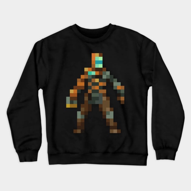 Isaac Clarke low-res pixelart Crewneck Sweatshirt by JinnPixel